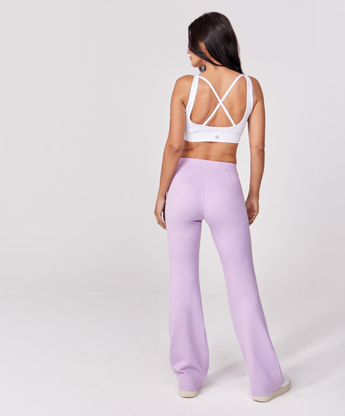 Ponte Flared Light Purple Pant